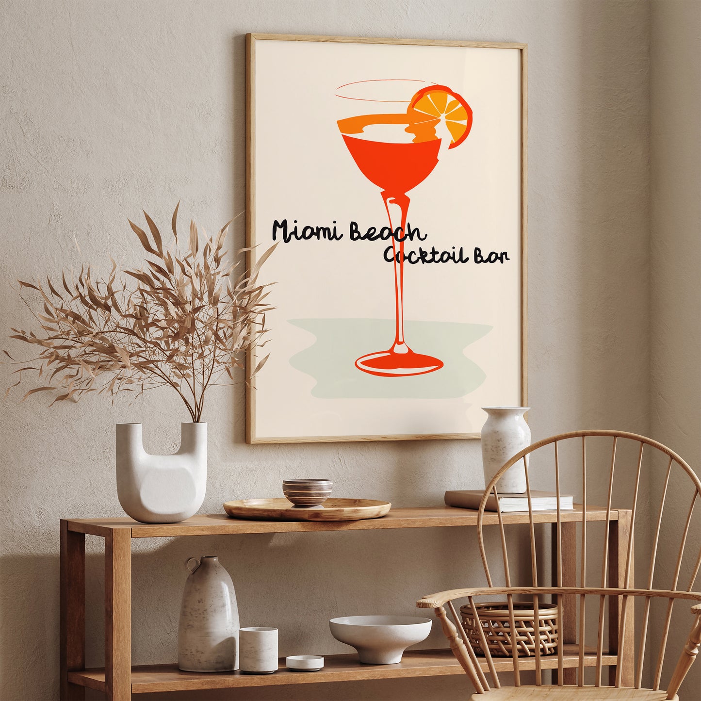 Miami Beach Cocktail Bar Poster