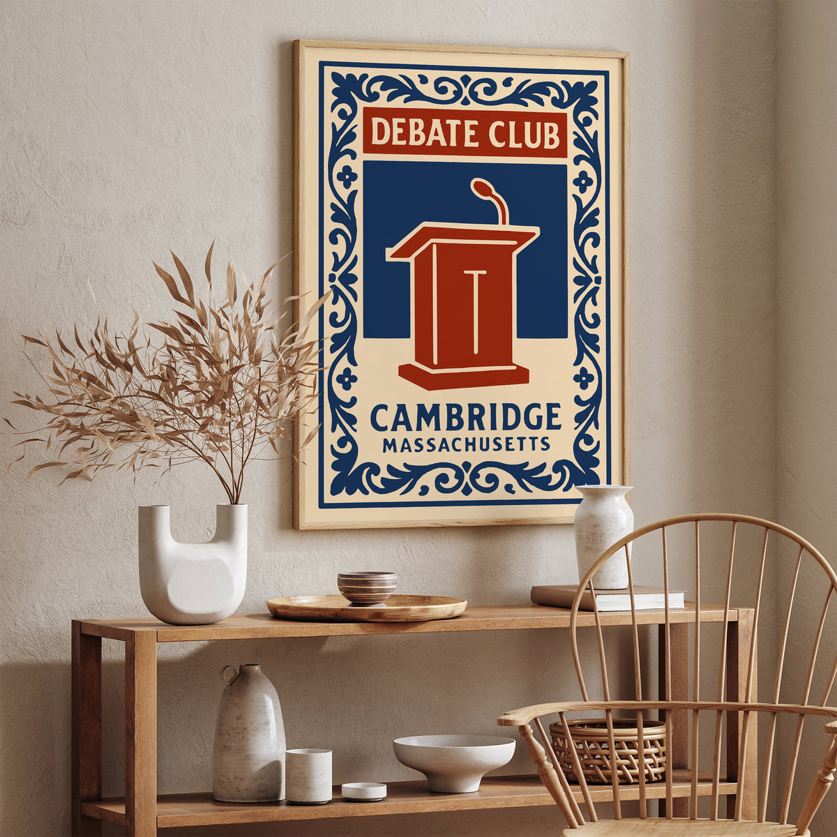 Cambridge Massachusetts Debate Club Art Poster