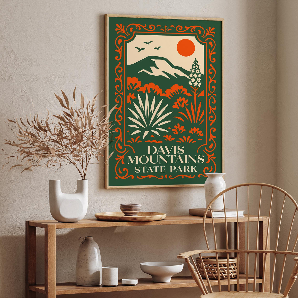 Davis Mountains State Park Texas Travel Poster