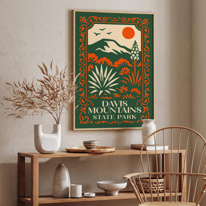 Davis Mountains State Park Texas Travel Poster