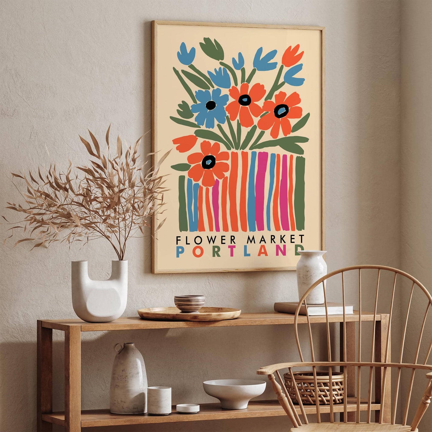 Portland Flower Market Poster