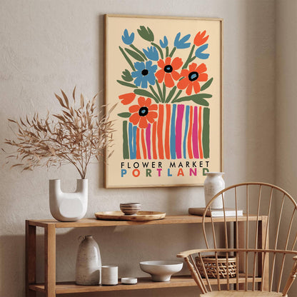 Portland Flower Market Poster