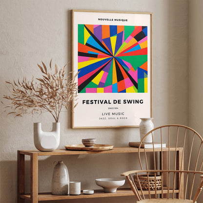 Swing Music Festival Colorful Wall Art 2024