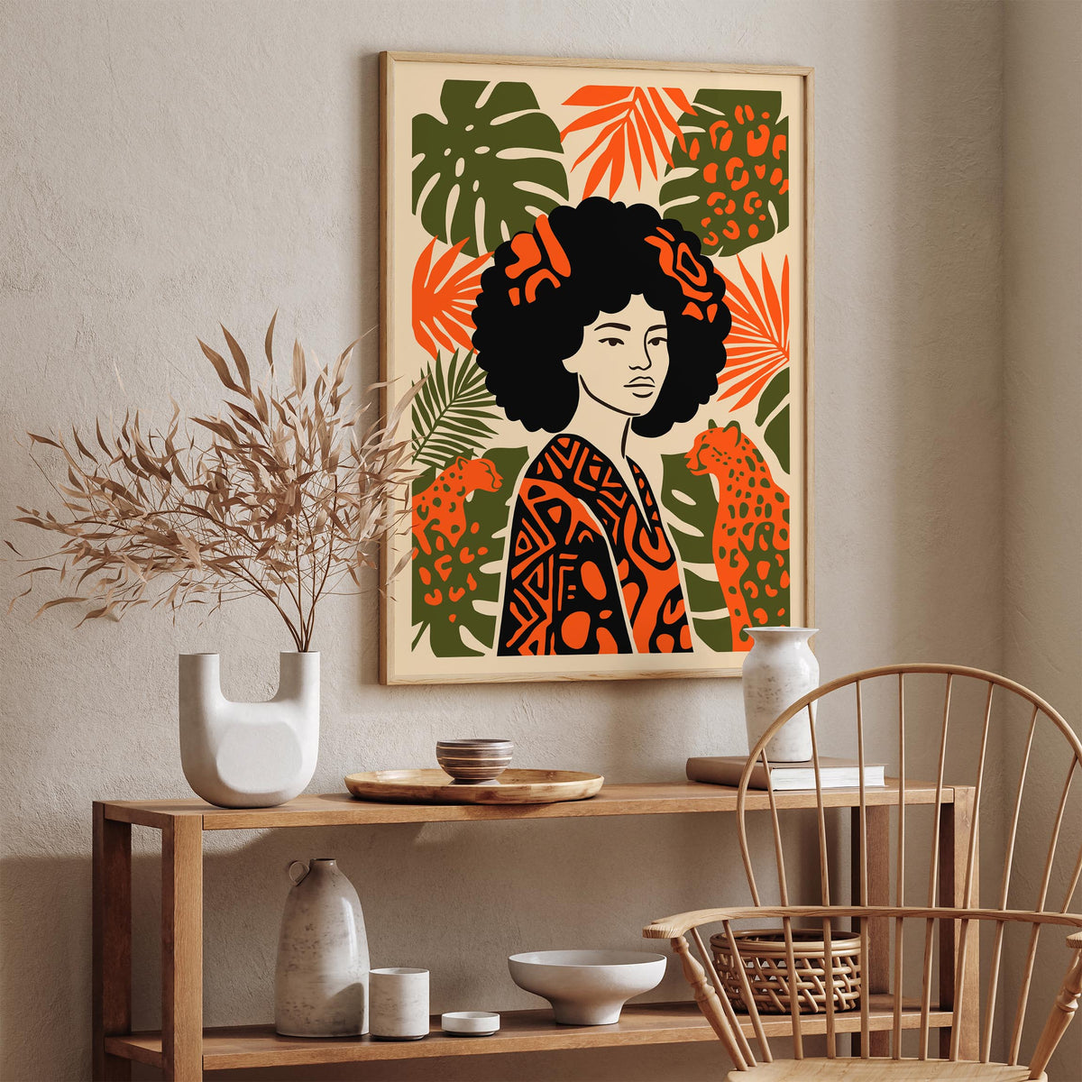 Afrohemian Divine Woman Art Poster