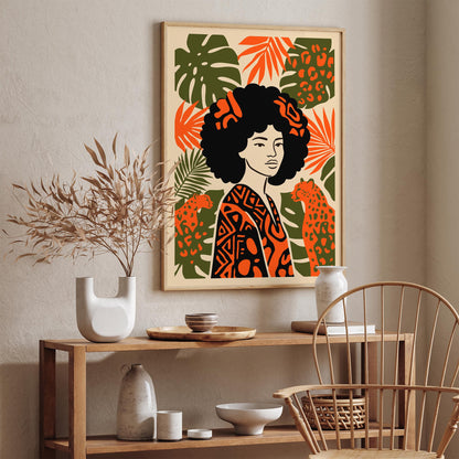 Afrohemian Divine Woman Art Poster