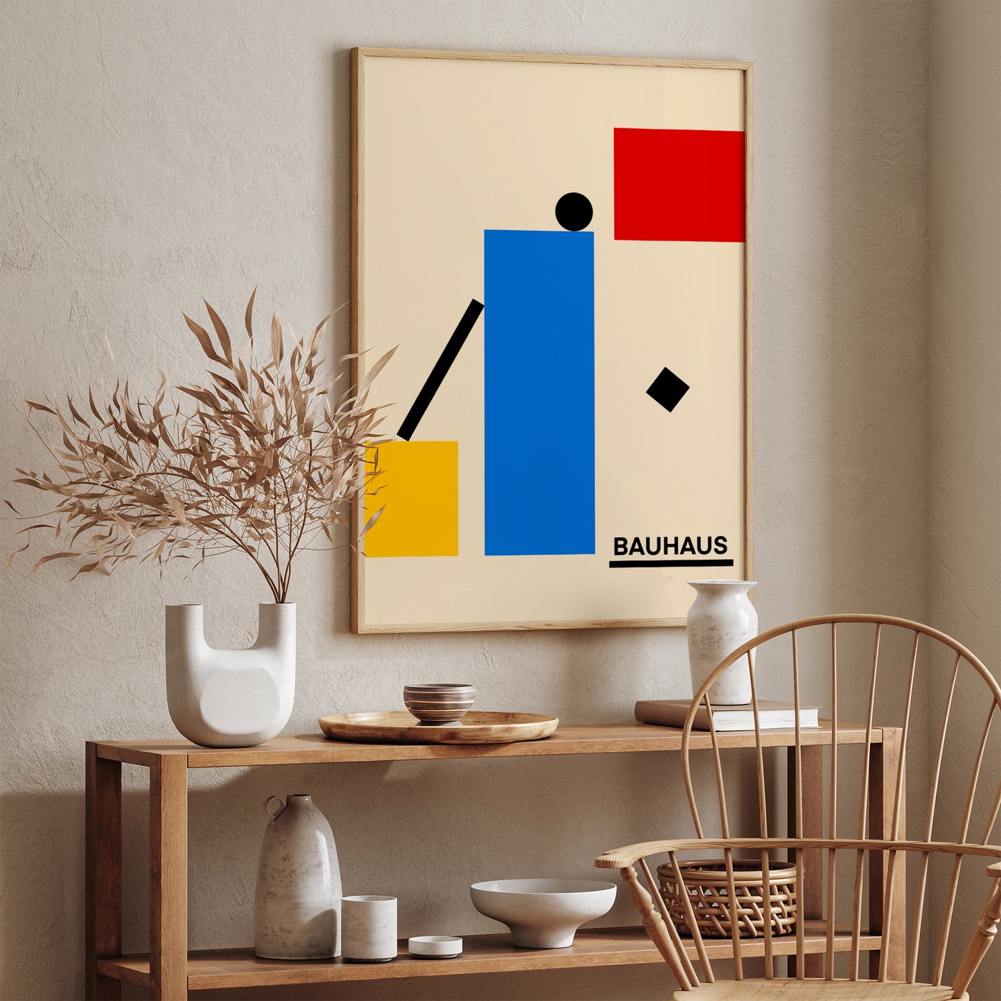 Geometric Bauhaus Wall Art Office Decor