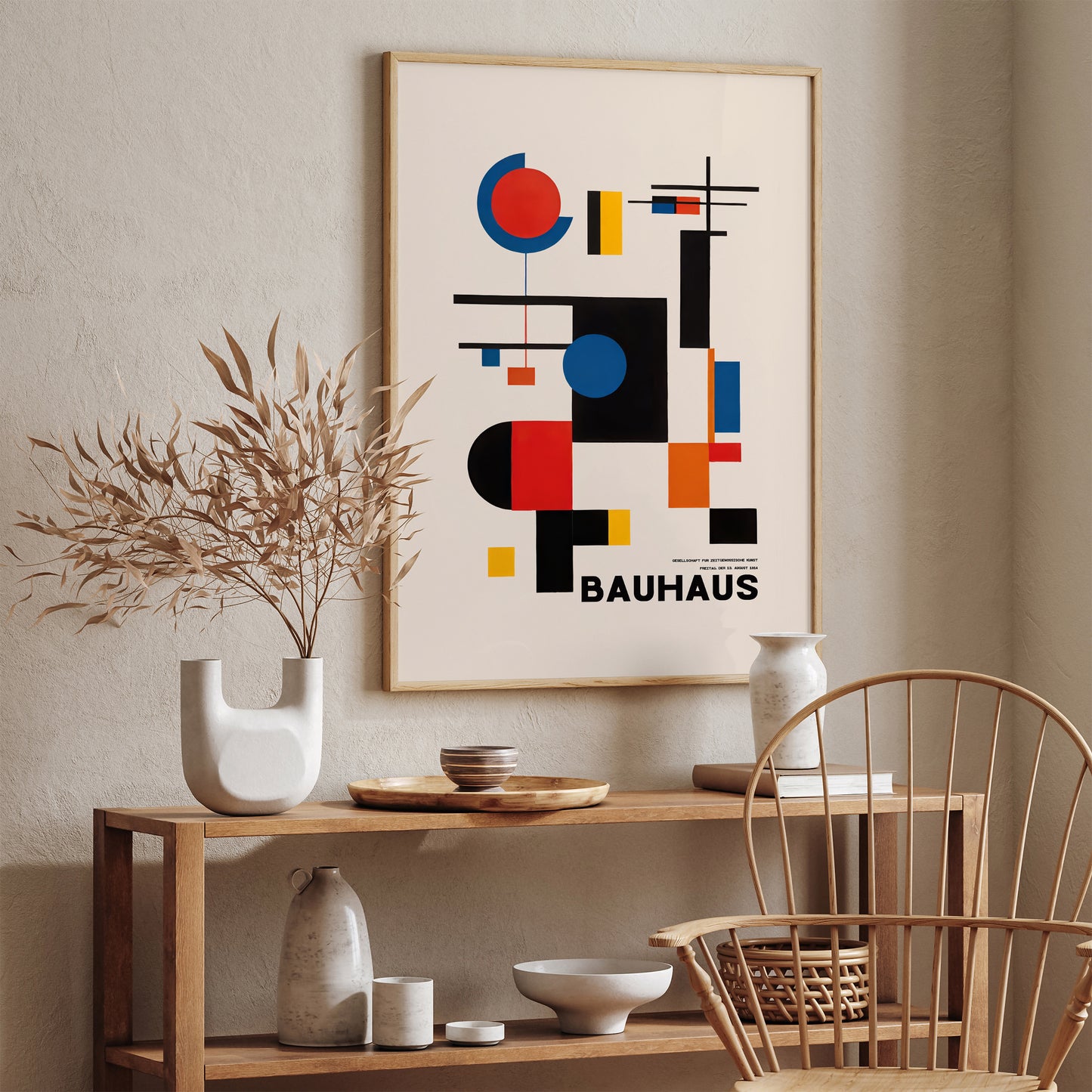 Bauhaus Abstract Geometric Shapes Poster