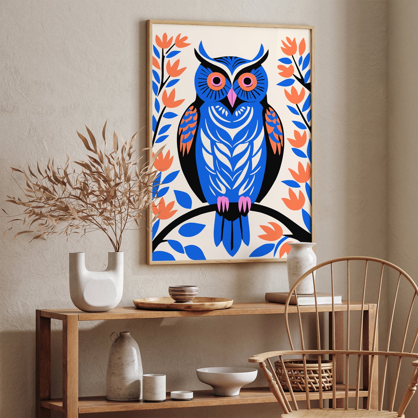 Funny Owl Art Print for Kids Room Decor