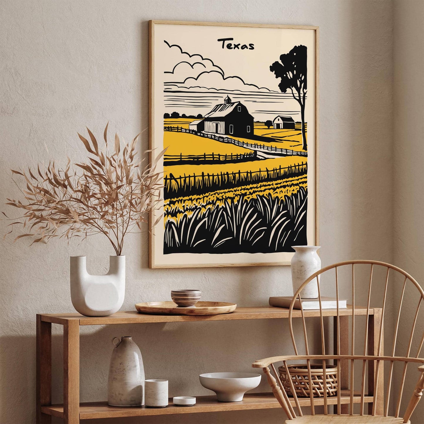 Texas Landscape Travel Art Print