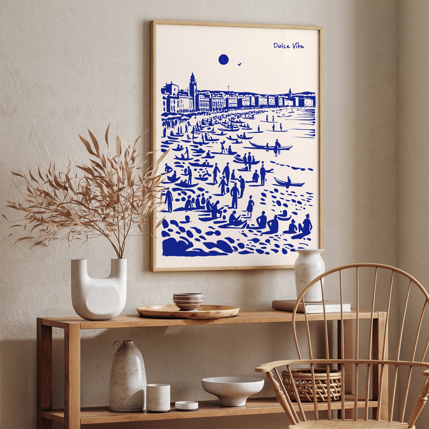 Dolce Vita Spanish Beach Blue Wall Art