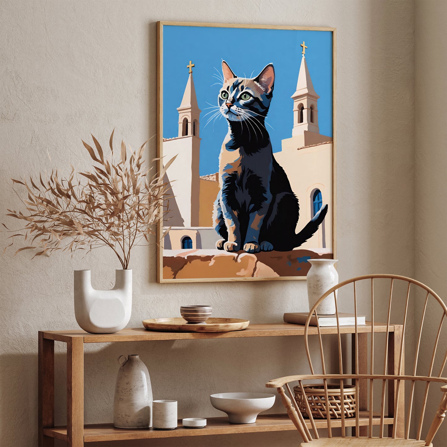 Priest Cat Quirky Wall Art Poster