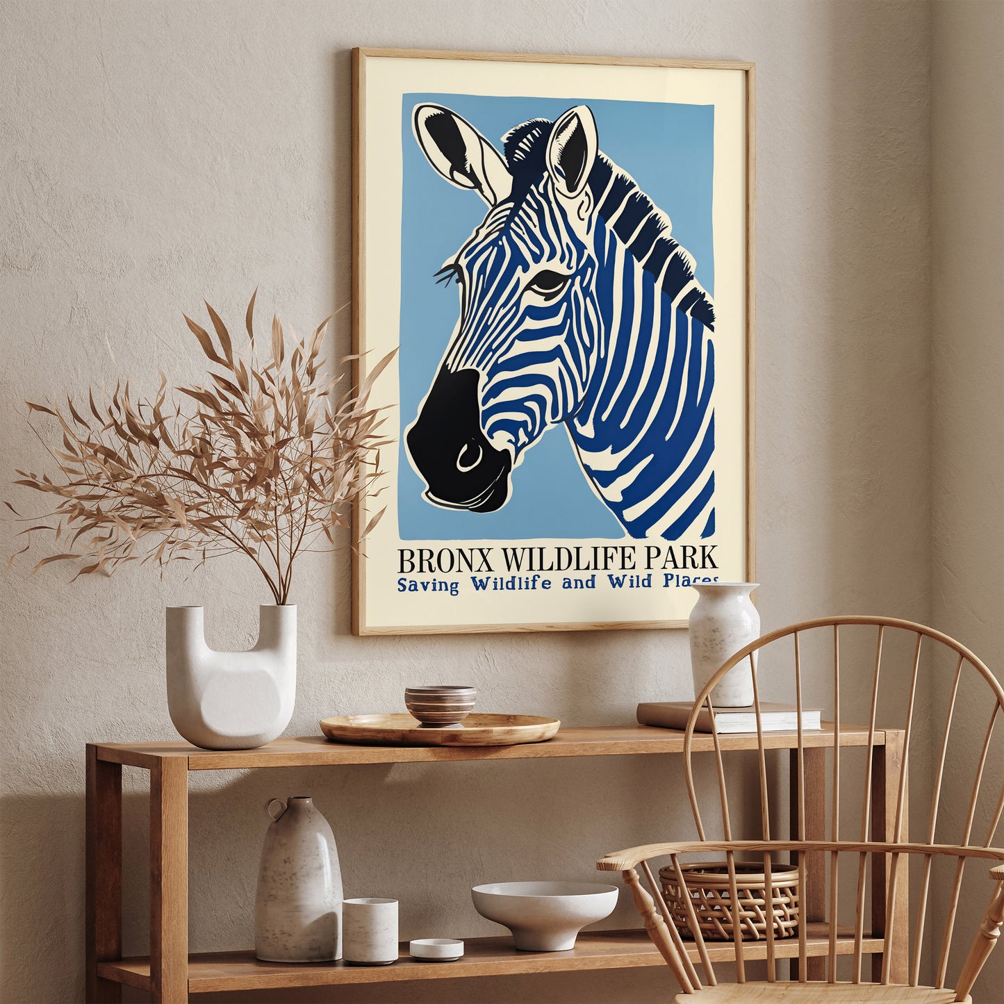 Bronx Zoo Vintage Zebra Poster