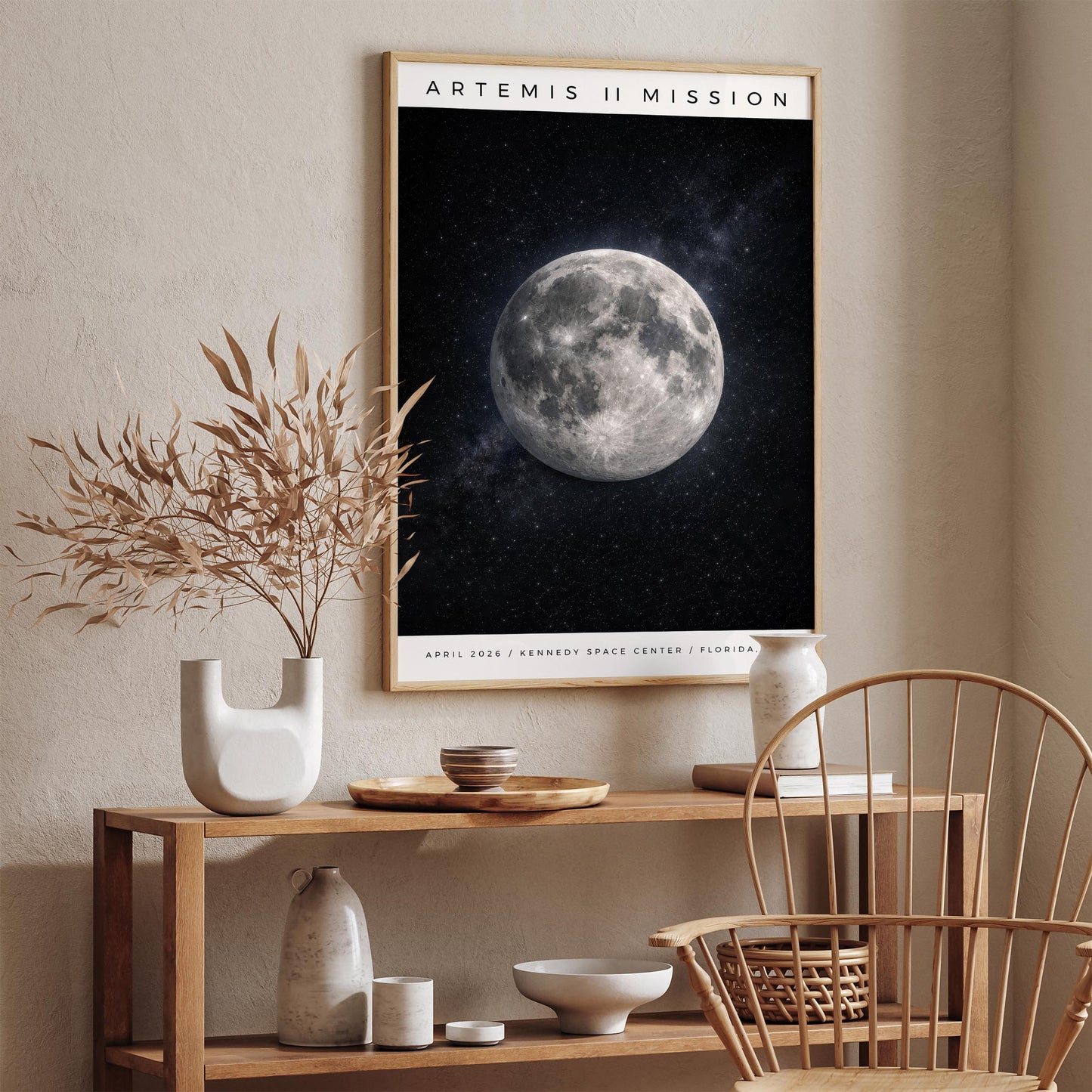 Artemis II Mission Poster, Space Travel Wall Art