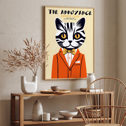 Comedy Club Funny Cat Art Print