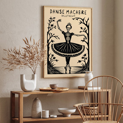 Danse Macabre Ballet Night Music Poster