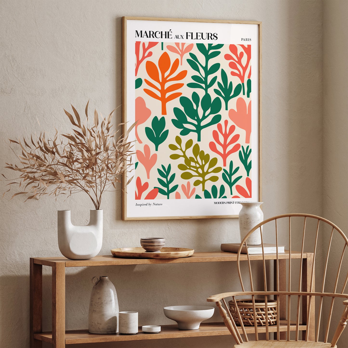 Sophisticated Botanical Decoupage Print