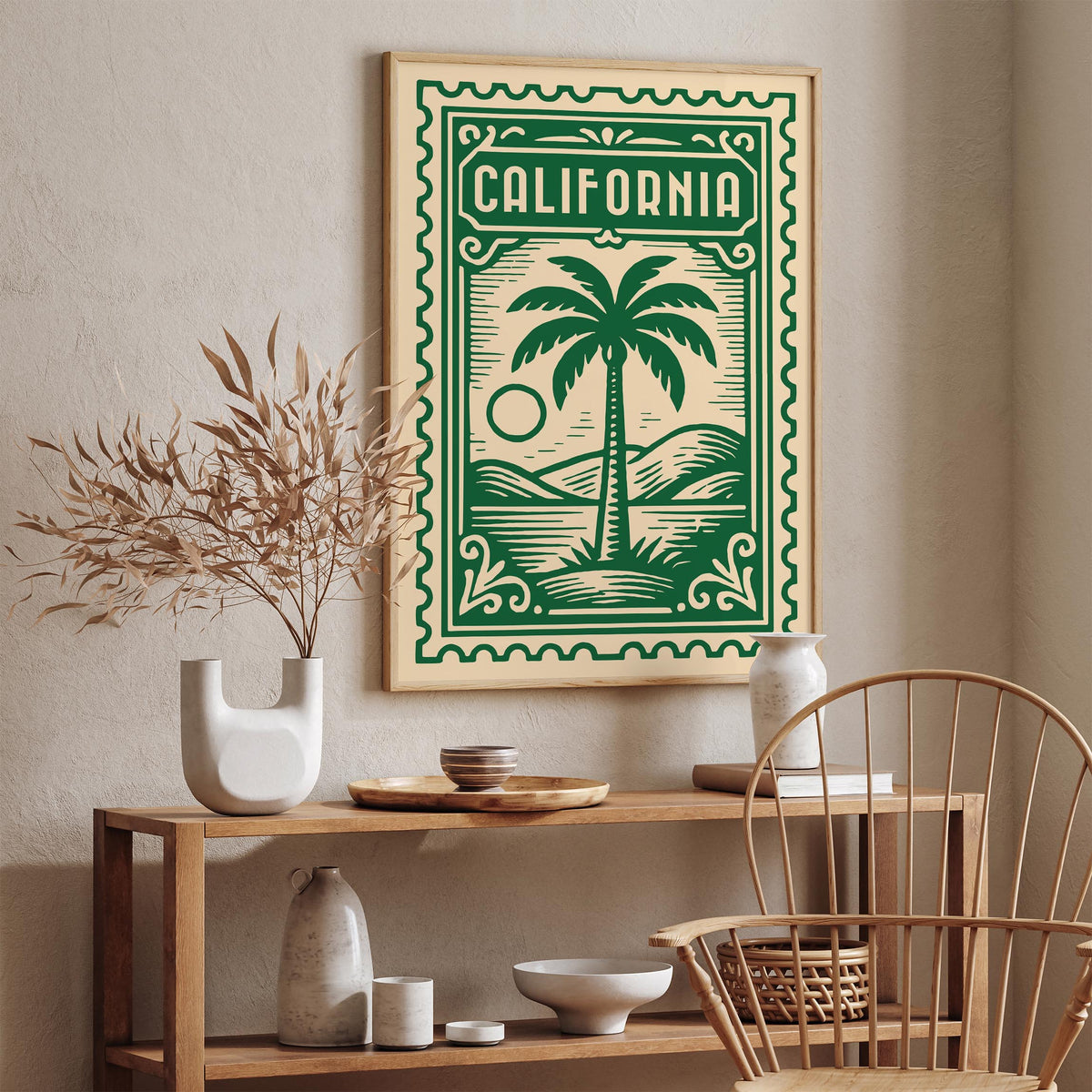 California Green Travel Poster