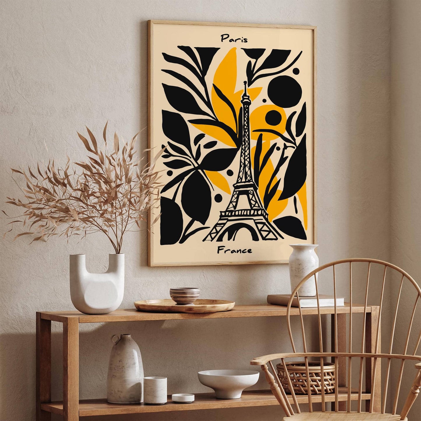 Paris France Modern Abstract Architectural Print