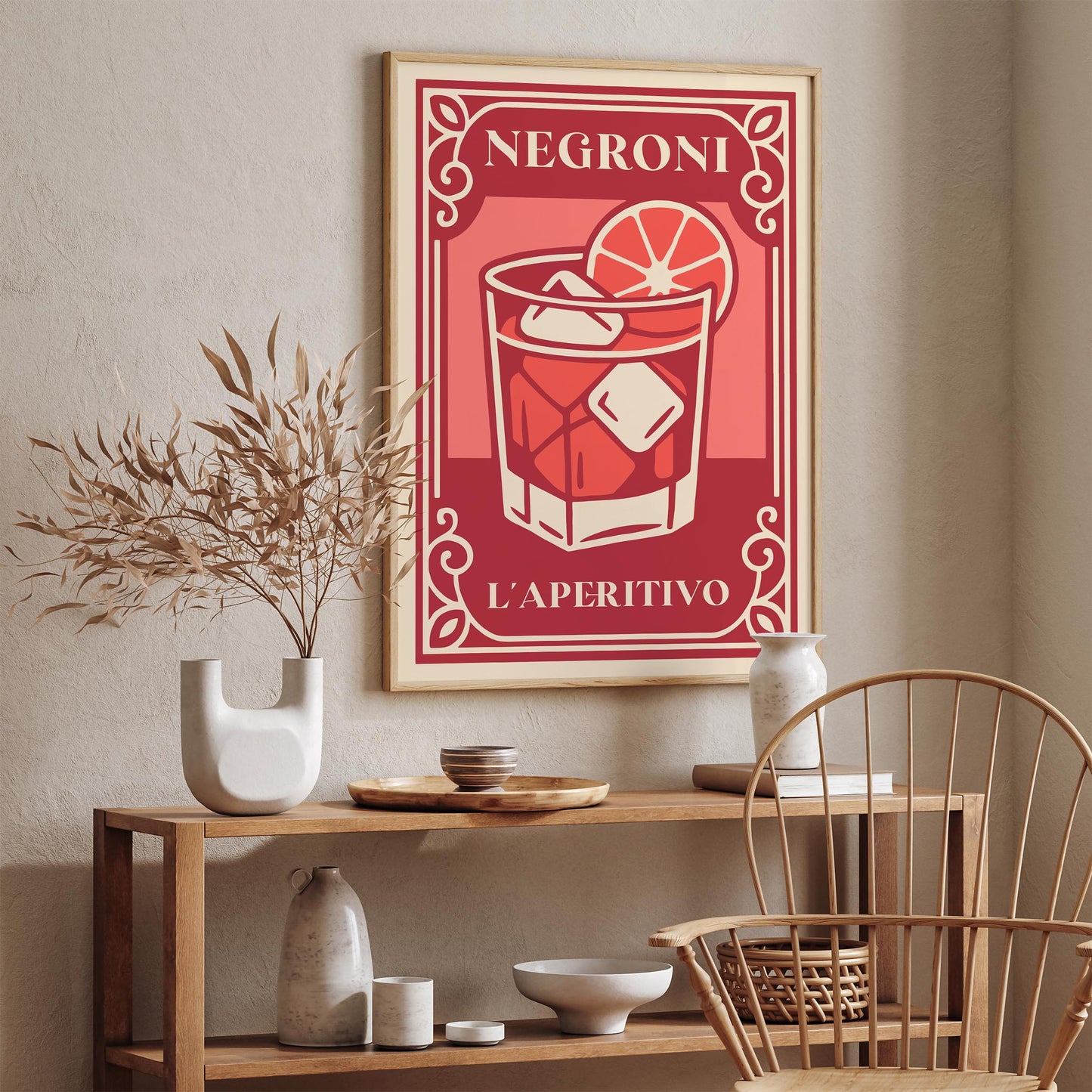 Negroni L'Aperitivo Cocktail Poster