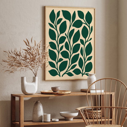 Green Abstract Botanical Poster