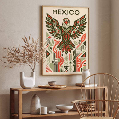 Mexico Eagle Art Poster
