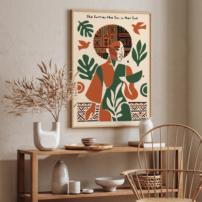 Afrohemian Woman Quote Poster