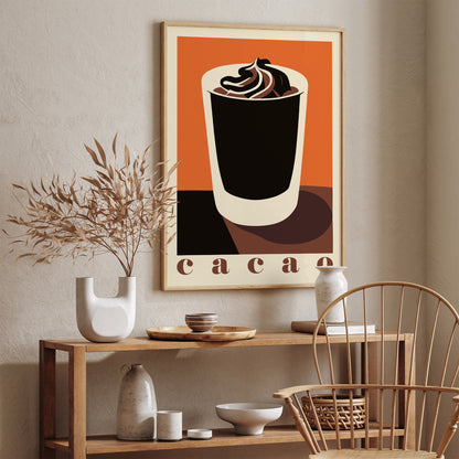 Cacao Minimalist Retro Poster