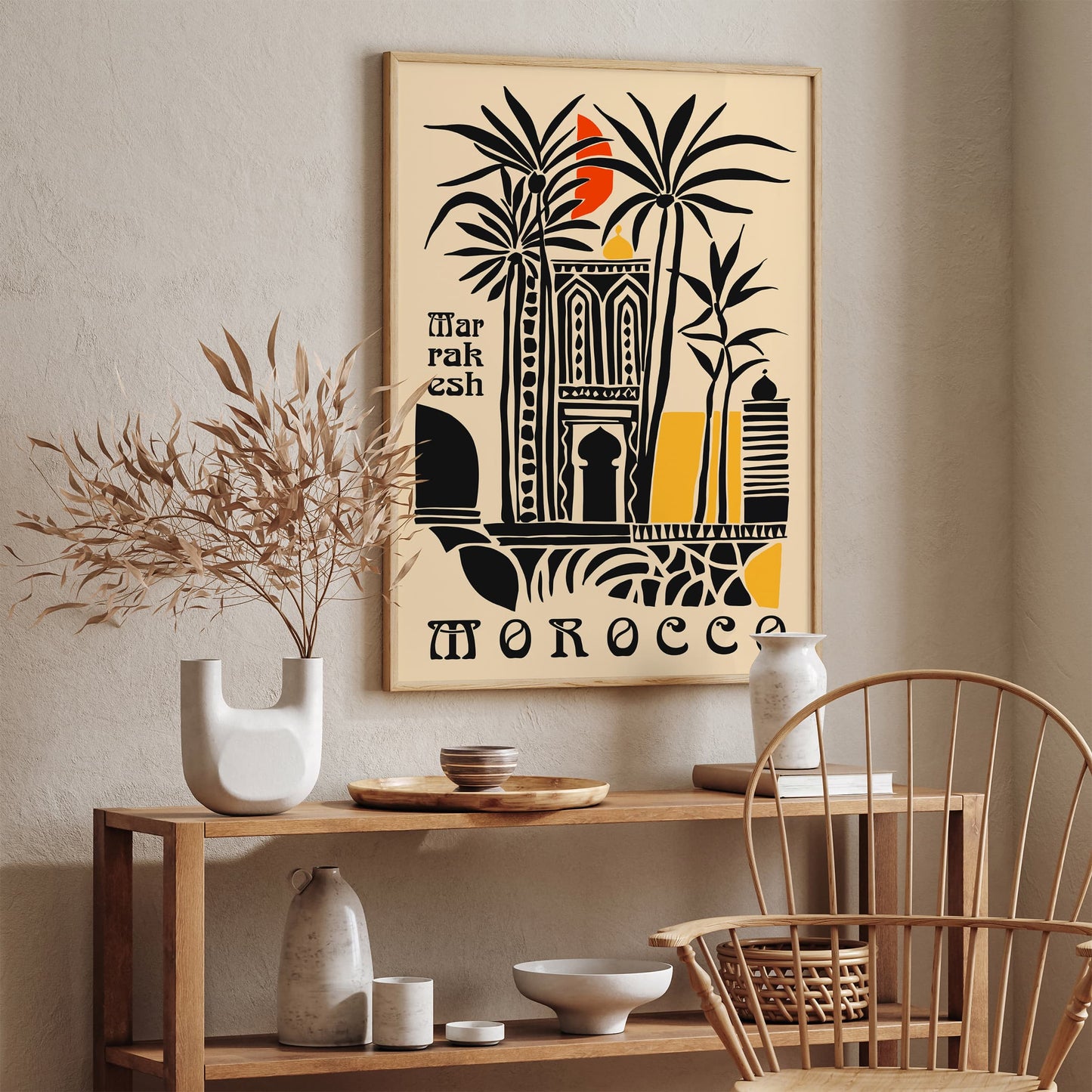 Morocco Marrakesh Travel Poster