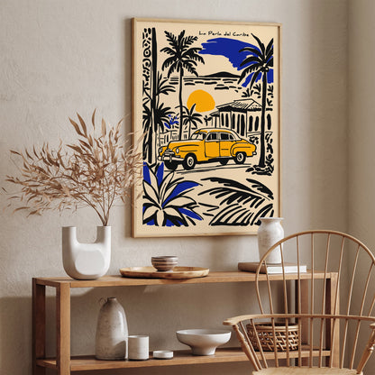 La Perla del Caribe Poster - Caribbean Travel Print