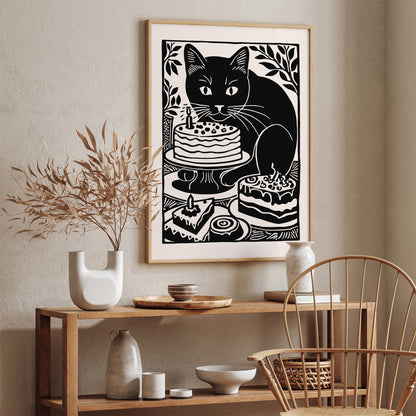 Black Cat Appreciation Day 2024 Art Print