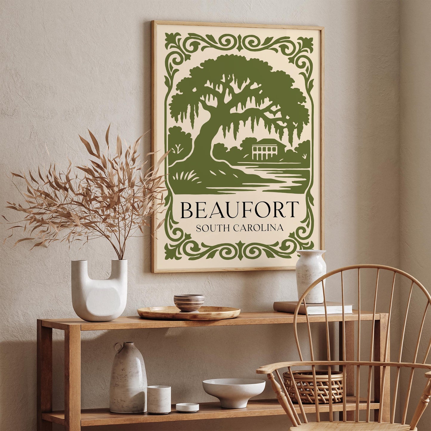 Beaufort South Carolina Travel Poster