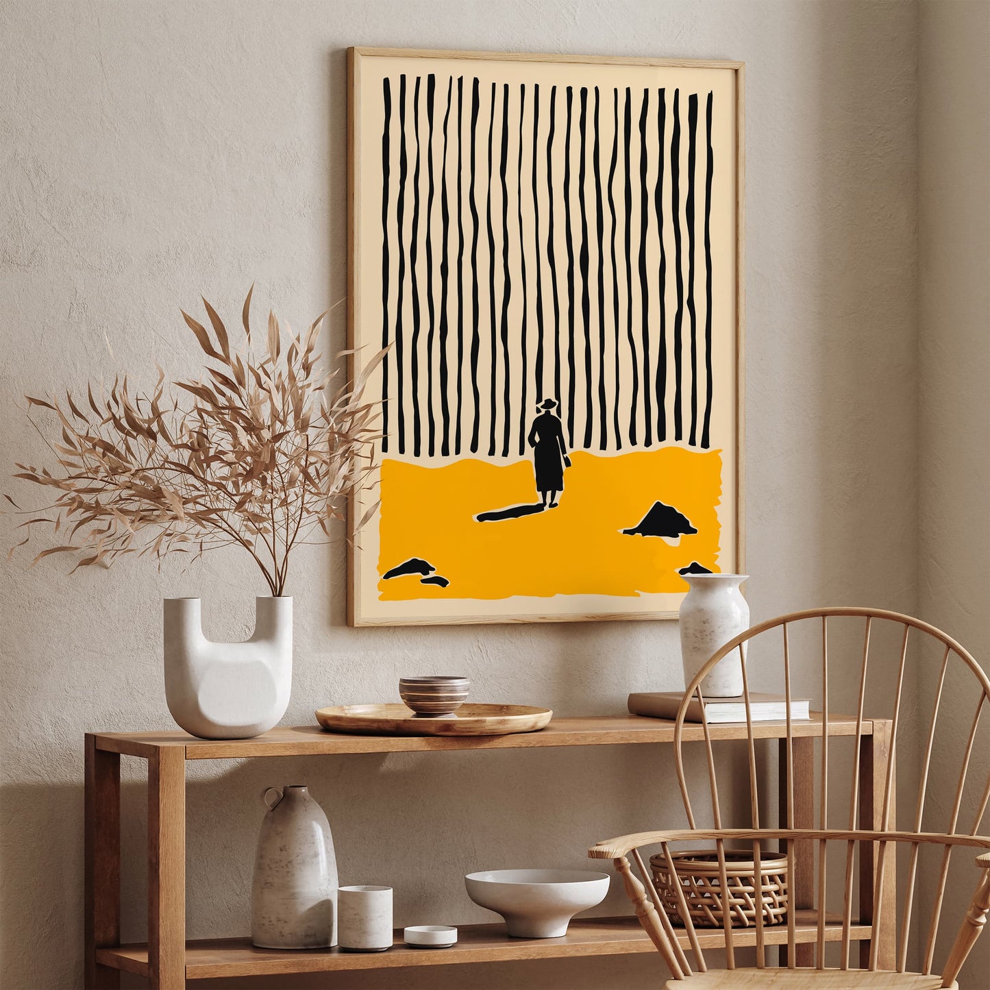 Walking Alone Modern Poster