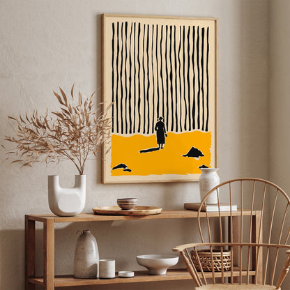 Walking Alone Modern Poster