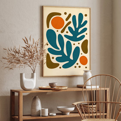 Vintage Cut Outs Leaves Art Print