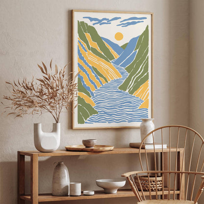 Aesthetic Abstract Landscape Poster