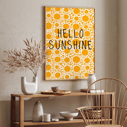 Hello Sunshine Yellow Sunny Art Print