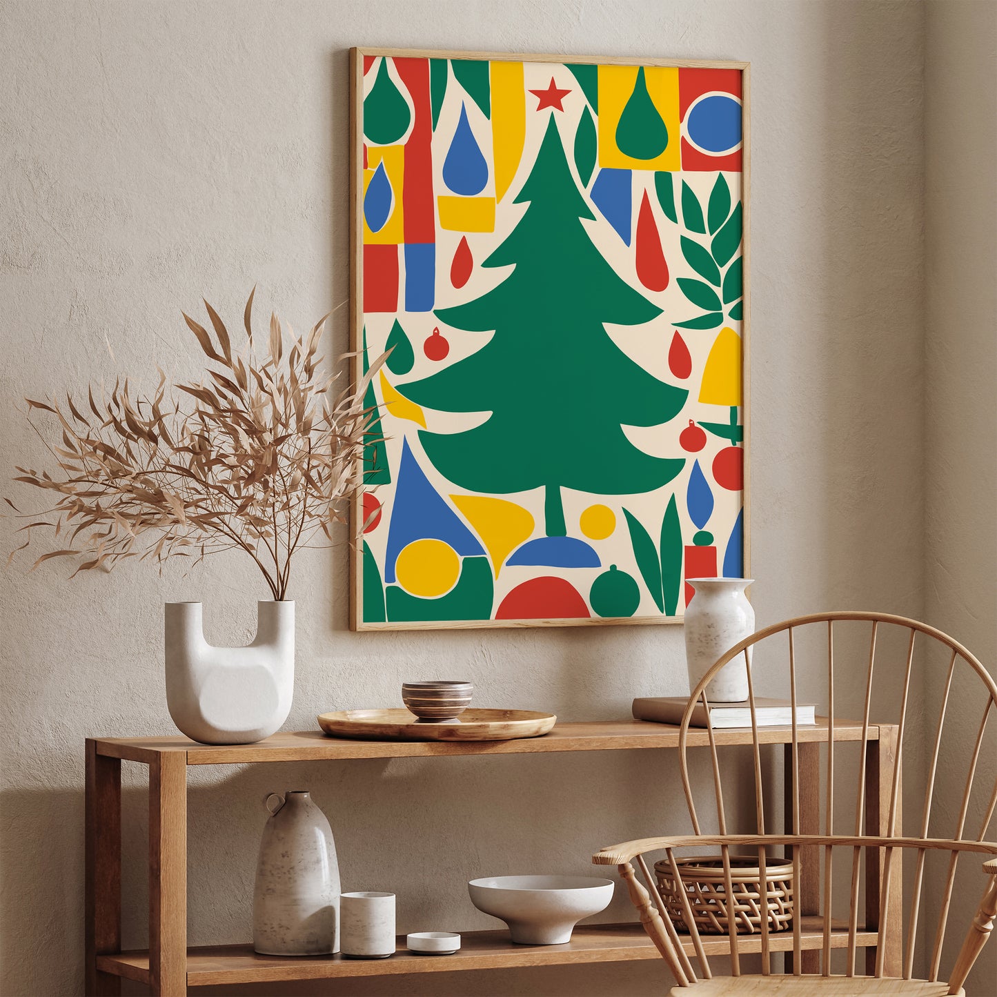 Cutouts Christmas Tree Art Print