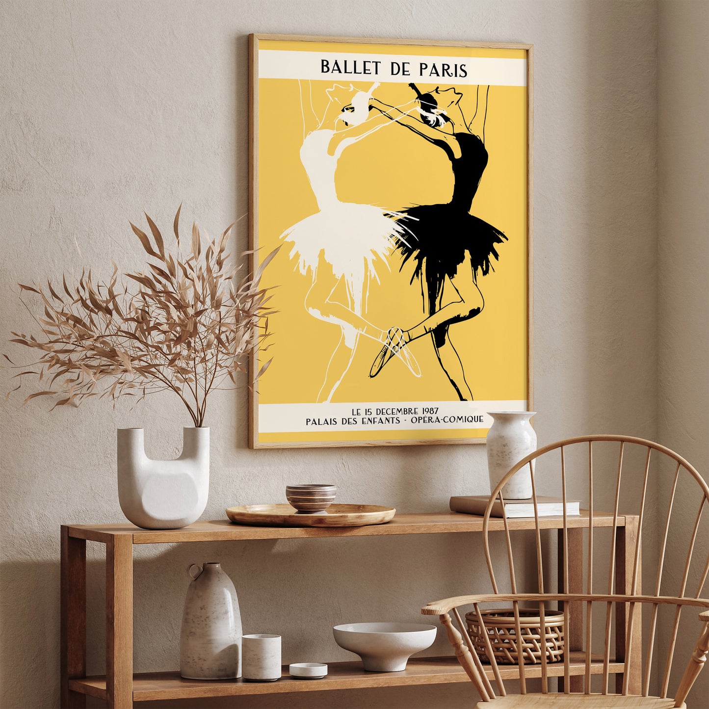 Retro Ballerinas Wall Art - French Ballet Poster