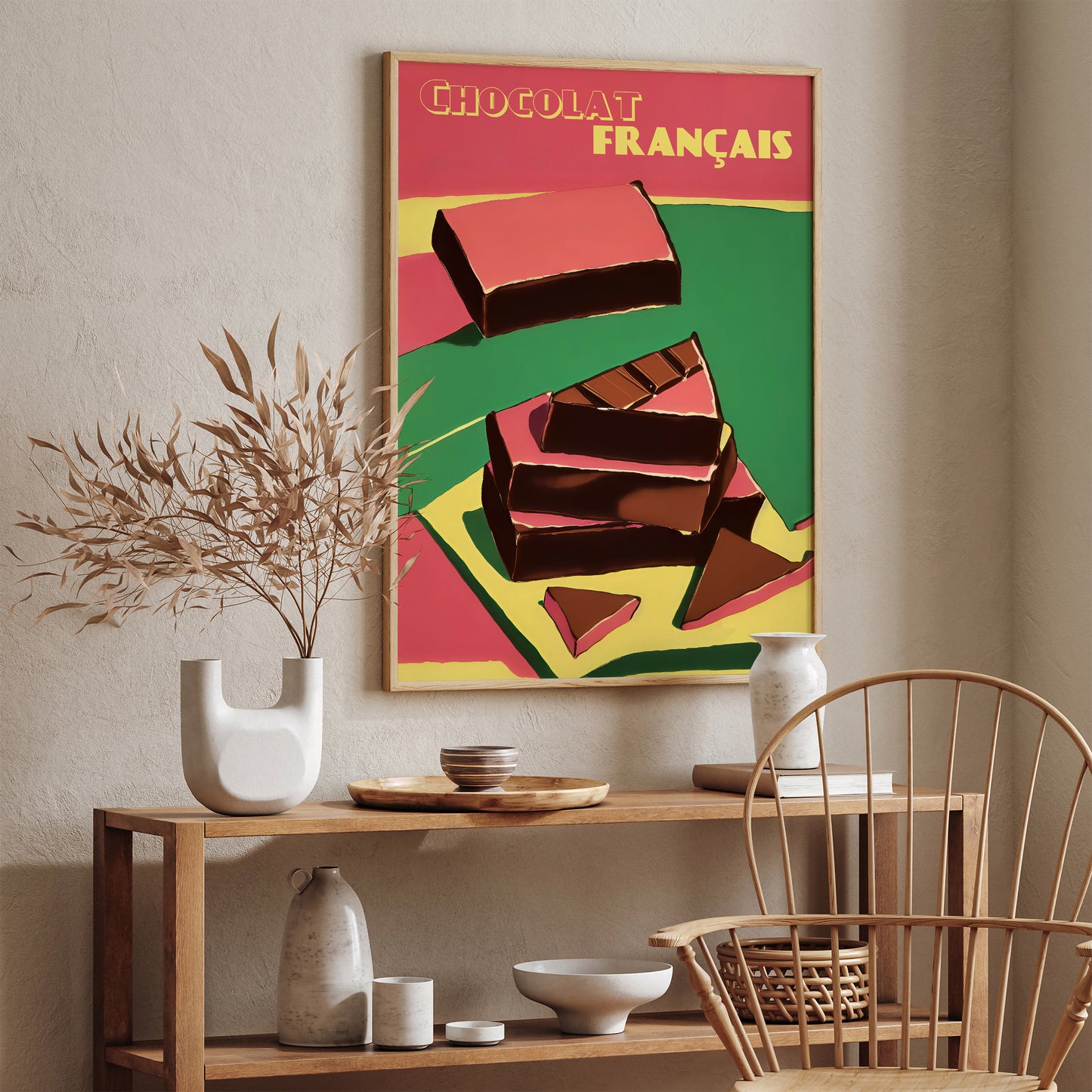 French Chocolat Retro Art Print