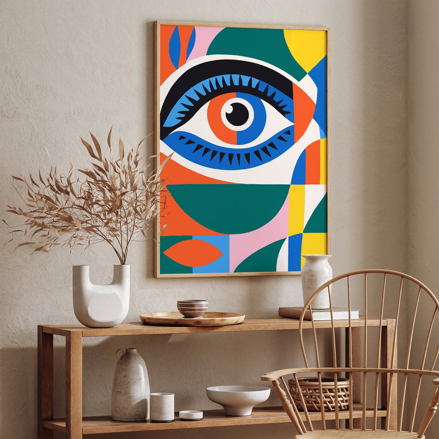 Colorful Modern Eye Art Print 2024