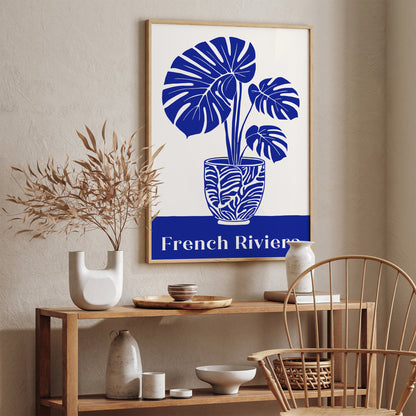 French Riviera, Monstera Plant Wall Art 2024