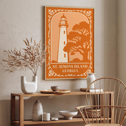St. Simons Island Georgia Travel Poster