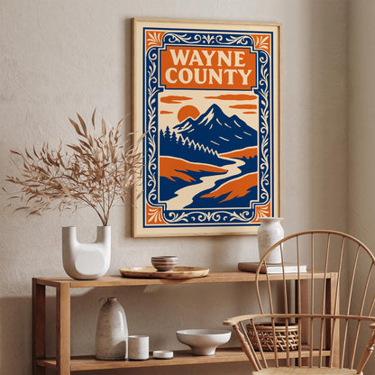 Wayne County Travel Art Print