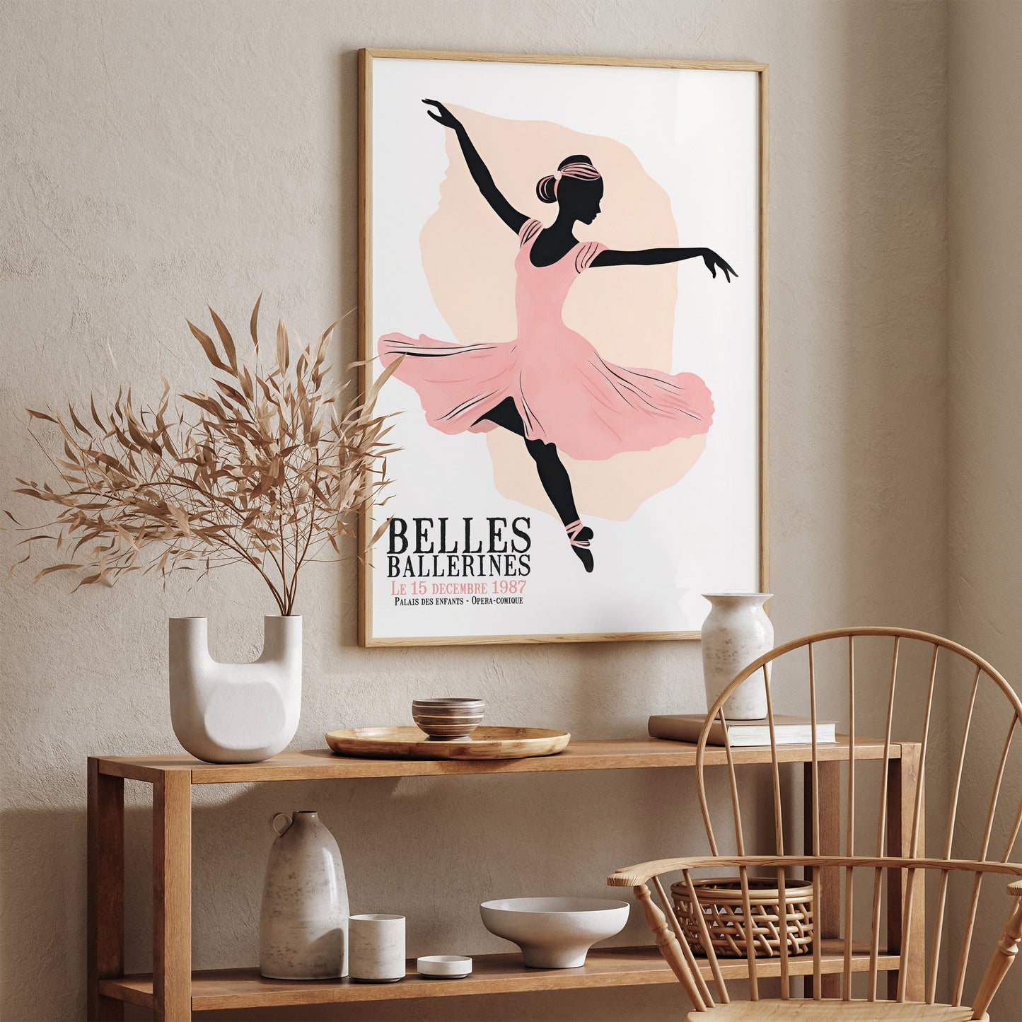 Beller Ballerines Retro Ballerina Art Print