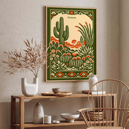 Arizona Desert Landscape Travel Poster