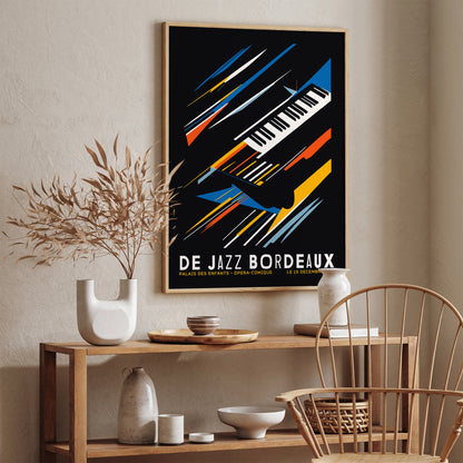 De Jazz Bordeaux 1987 Geometric Poster