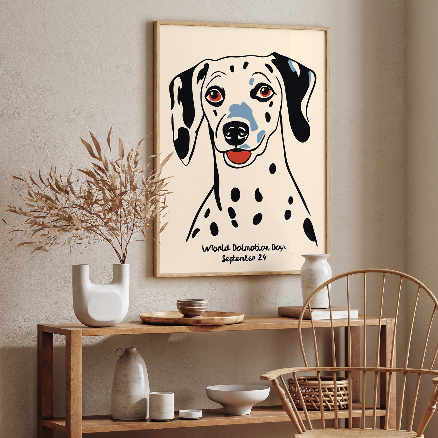 Cute Dalmatian Wall Art Print