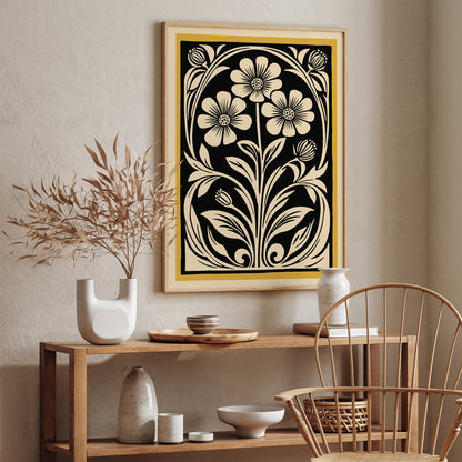 Art Nouveau Floral Vintage Art Print