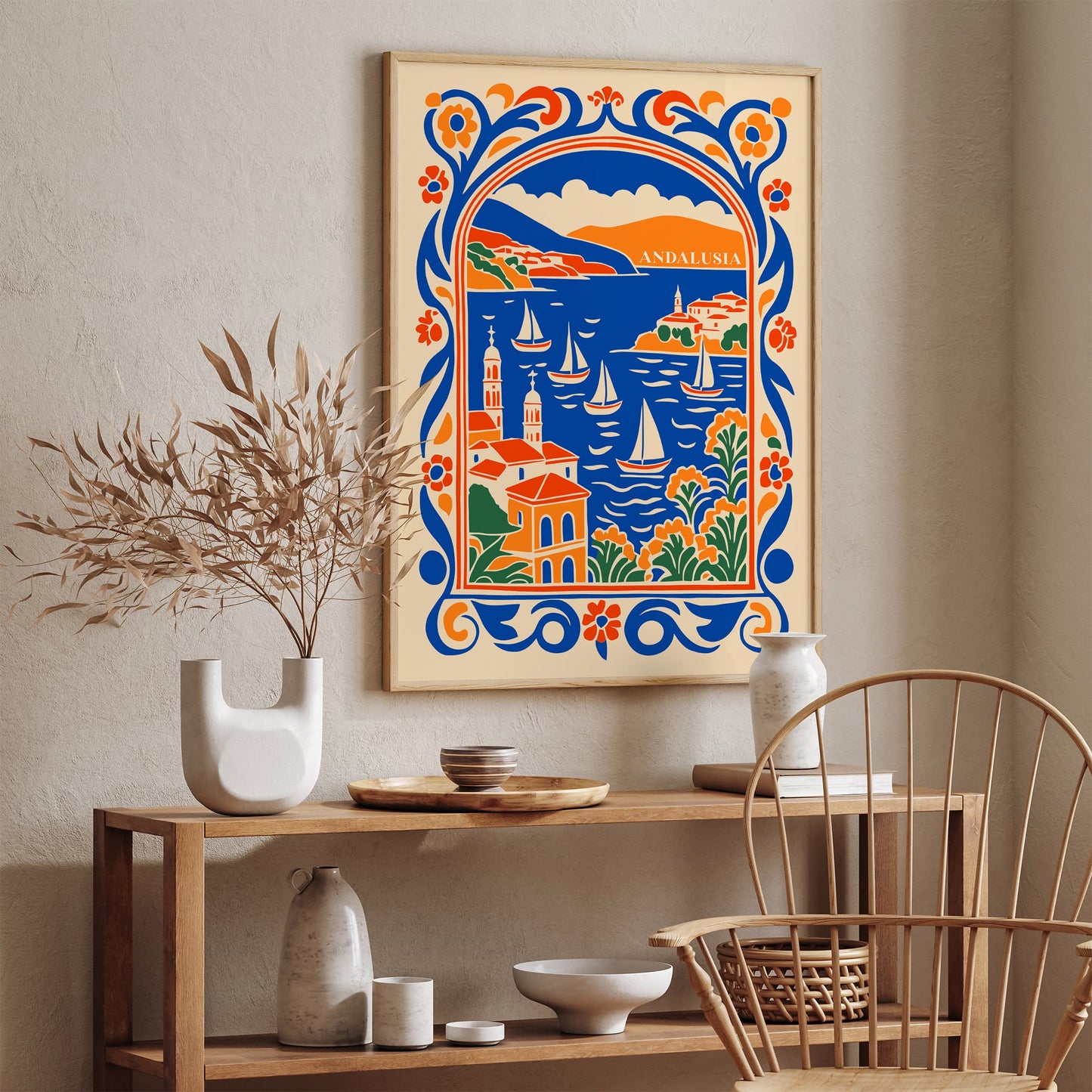 Andalusia Cityscape Colorful Poster