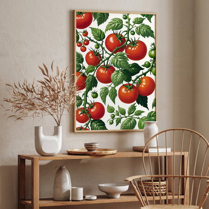 Tomatoes in Garden Art Print 2024